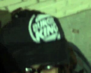 A fast food restaurant worker gives her consumer a blowjob for free