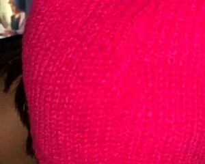 Ski mask big cocked boyfriend enjoys messy blowjob