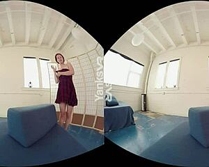 Amateur redhead Hedera's horny solo humping session