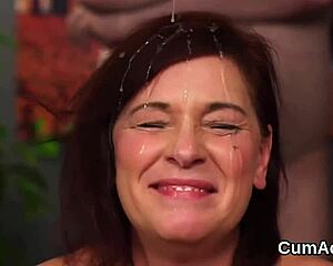 Watch This Wicked Bombshell Swallow Every Jizz Drop!