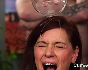 Watch This Wicked Bombshell Swallow Every Jizz Drop!