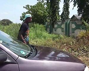 Petite ebony teen 18+ fucks uber driver in ass to avoid fare