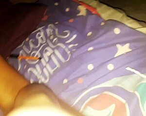 my stepsister shows blue lingerie and reveals huge ass, she's sexy