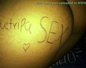 my stepsister shows blue lingerie and reveals huge ass, she's sexy