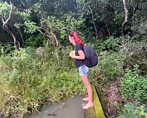 Small tits creampie fetish show unfolds casually