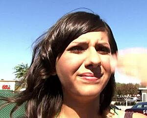 College girl alana leigh picked up for raw street fuck