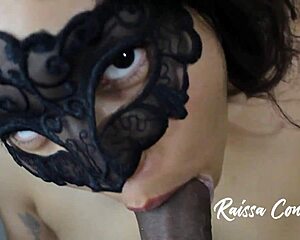 raissa conte sucked him off and got a big cumshot on her face