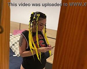 Stepbrother films lesbian sister sexting