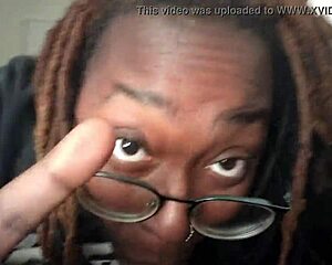 pov of middle day head with ebony bbw husband