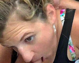 Dirty couple fucks milf in walmart parking lot pov 😏