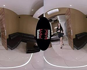 Virtual Taboo Brunette Strips Off Clothes