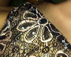 Skinny girl visits friend's house for a casual stay