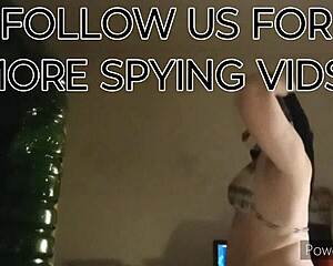 Spying on someone changing clothes from POV, subscribe for more