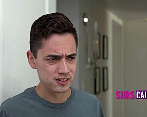 When a threesome involving Brunette Stepsis and her friend measure my cock