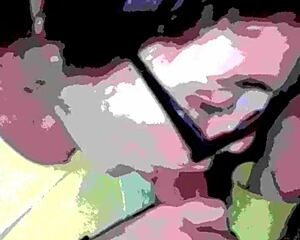 Girl sucking dick with tongue and passion