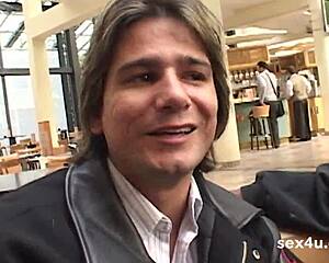 Don Picone at Berlin's erotic fair with Lex Steele.