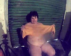 Fat woman having sex with local man taking advantage