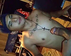 cute latina gives blowjob to gay guy's cock 😘