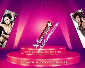 Angelina in a European college scene