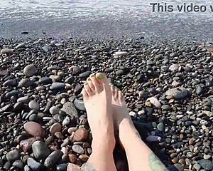 Sea-Salted Feet and Toes of Dominatrix Nika