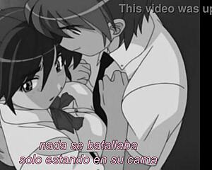 Hentai friend fucks pussy with music, creampie explosion!