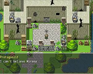 mirenas manor hentai game with rough doggystyle fuck and french kissing.