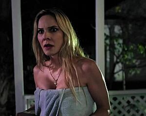 sexy blonde from american poltergeist bathing nude in outdoor shower