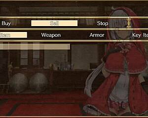 in the hentai game, she fingers herself