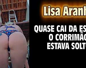 Lisa Aranha Sensualizes and Nearly Falls Off Staircase