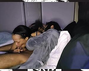 I got her ebony ass shaking in lingerie