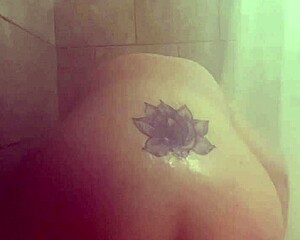 hidden camera on bbw in shower, nice tits