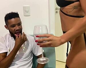 Blonde Mature Teasing Boyfriend With Oral And Interracial Blowjob