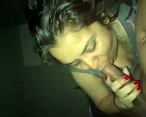 Veronica deepthroats big black cock, lets stepdad cum on face