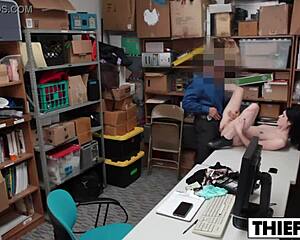 sweet teen will quit to swipe in office garage with big cock burglar amateurs