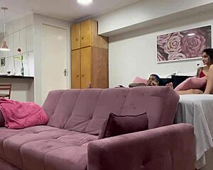 my teen brought her brunette friend home for some secret anal fun 😏