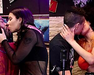 Gostosa kisses black man, wife joins - Dieni Gaúcha and Pedro Albuquerque