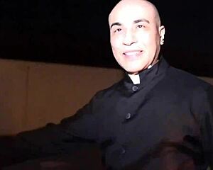Priest Gets Blowjob on Street in Public Outdoor Scene!
