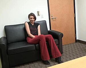zelda faces a rough interview during her casting on the sofa