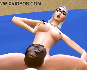 stepsister consoles stepbrother with taboo handjob and fucking