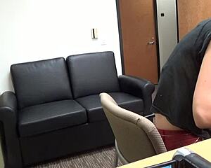 zelda faces a rough interview during her casting on the sofa