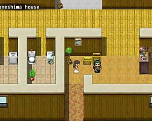 minako plays english hentai game with cheating wife. anime adventure unfolds.