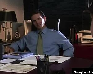 undercover sunny lane hints at fucking those criminals in a wild threesome