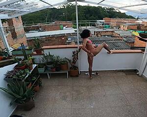 Latina prostitute in Medellin feels eager showing her ass for big cock