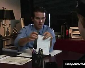 undercover sunny lane hints at fucking those criminals in a wild threesome