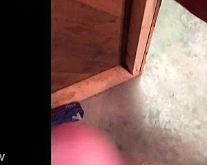 Sexy Wife Catches Horny Husband Jacking Off