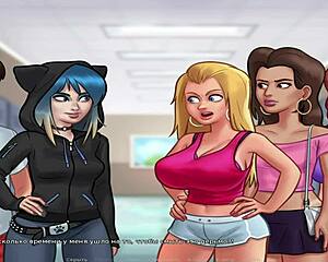 summertimesaga wet shower scene with creampie lessons