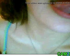 Amateur Lesbian Webcam Show Features Intense Kissing and Touching