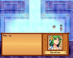 In Xtardew Valley, Jodi and Caroline enjoy the spa in Spanish.