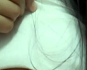 pretty girl shows boobs and gets blowjob