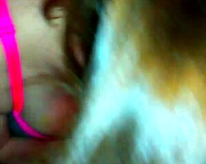 Amateur deepthroat session with intense throat action and gagging